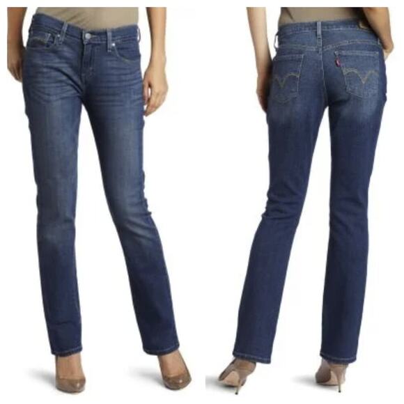 Levi's Women's 505 Straight Leg Jeans Medium Wash Size 12 - Picture 1 of 11